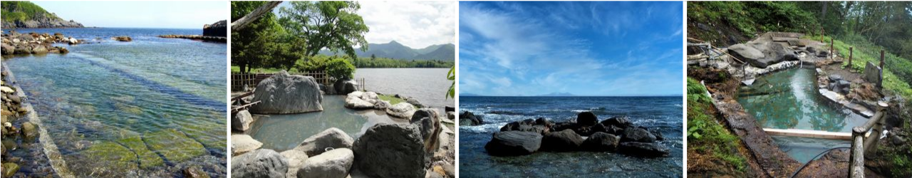 定山渓の川や温泉の風景、キタキツネ、エゾシカ